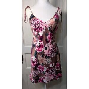 Victoria Secret Floral Slip Dress Womans Nightgown Mini Fairy Size ES(831)